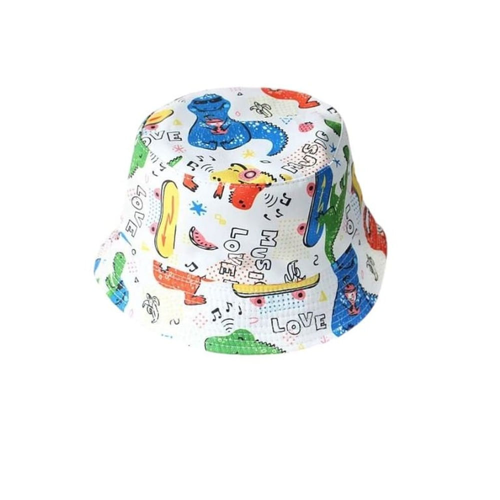 Sombrero Niño Dinosaurio Niña Gorro Skate Redondo Blanco