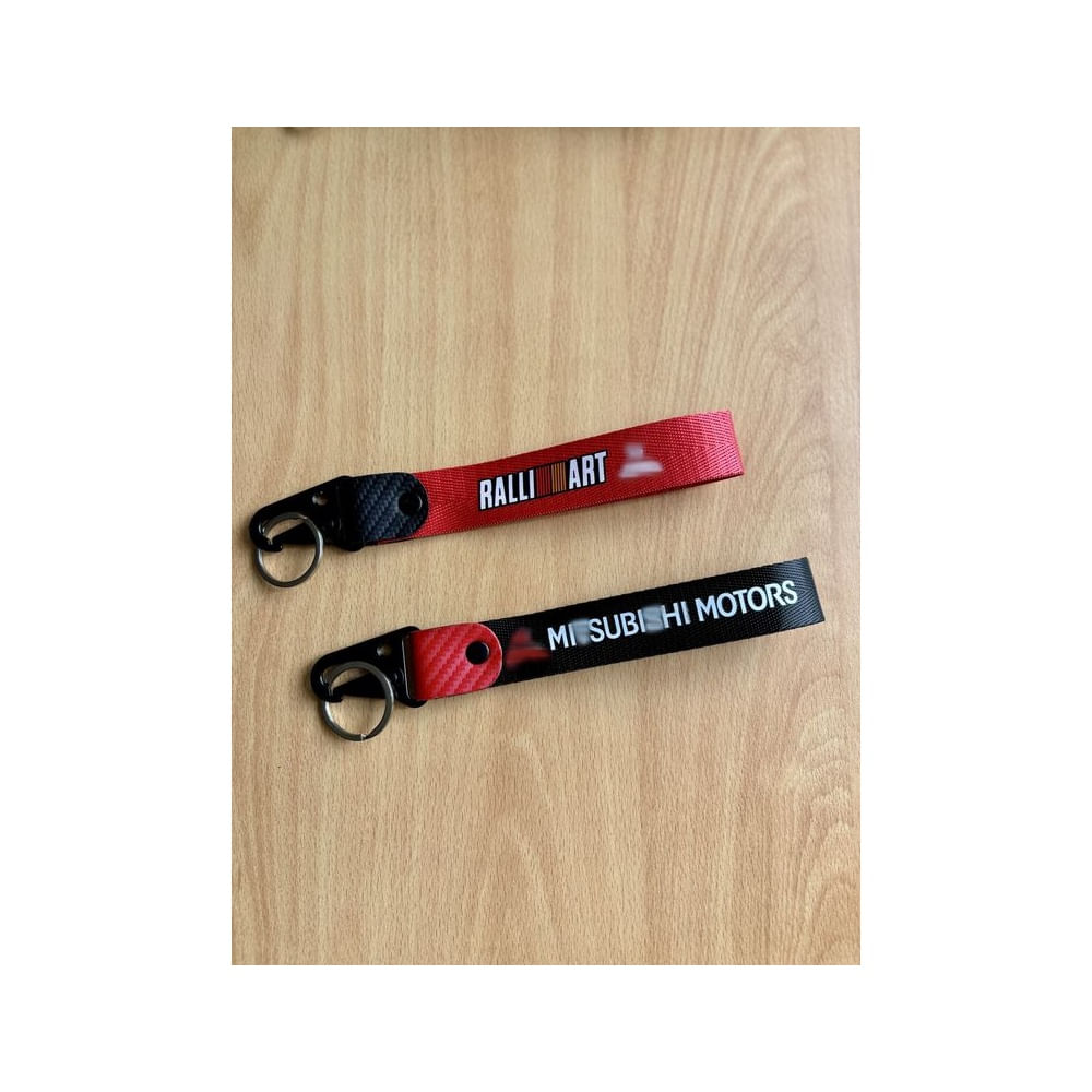 Llavero Mitsubishi Lanyard Llaveros Pita Carro Rally Auto Llaves 2unid