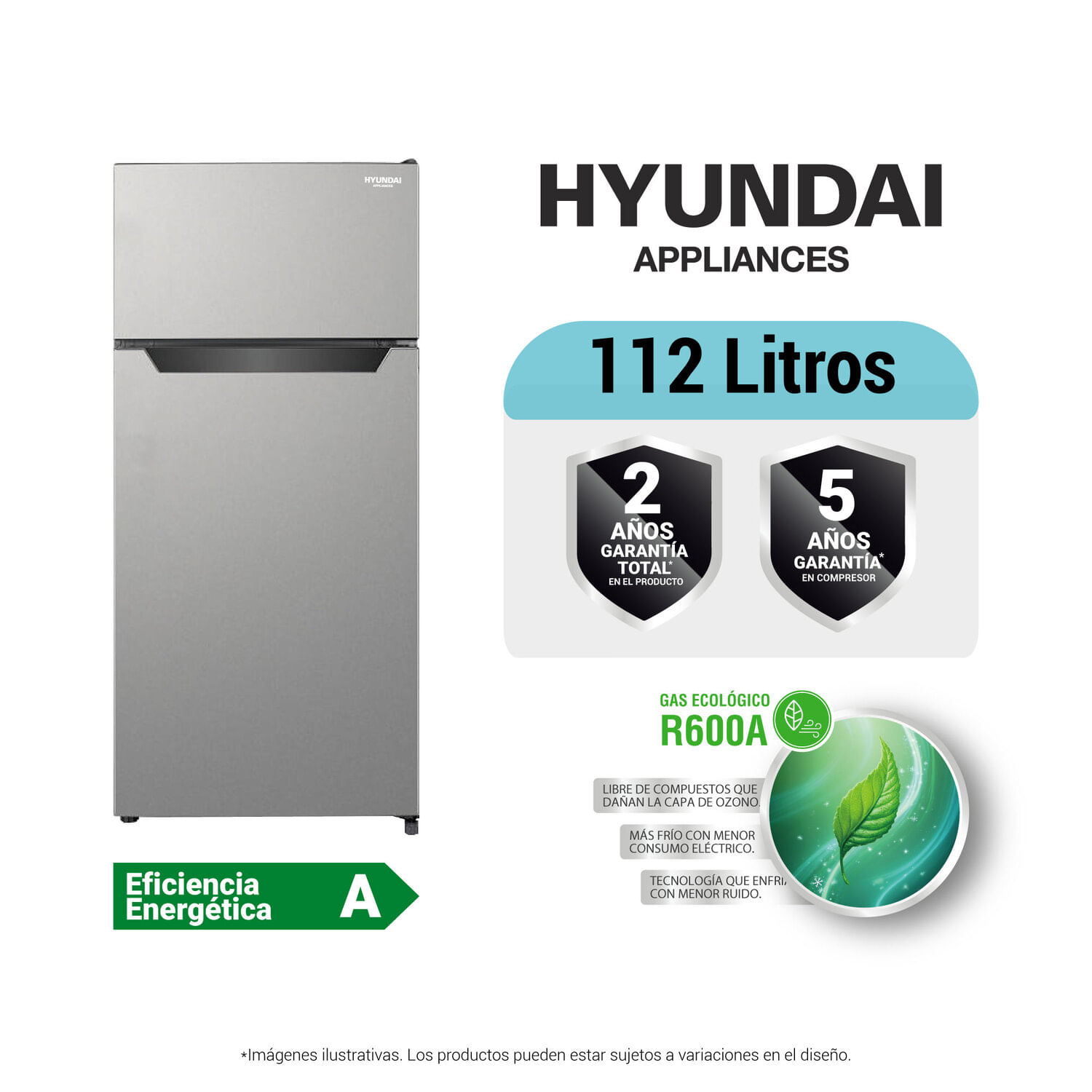 Friobar Hyundai 112 L Defrost HYRF112F Gris