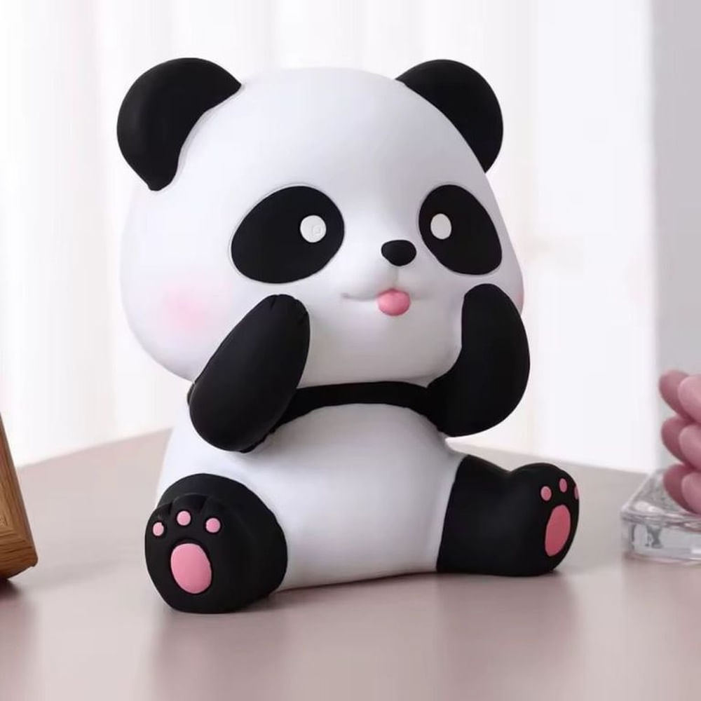Hermosa Alcancia para Niñas de Oso Panda Irrompible PVC Talla unica Blanco Hermosa Alcancia para Niñas de Oso Panda Irrompible PVC Talla unica Blanco