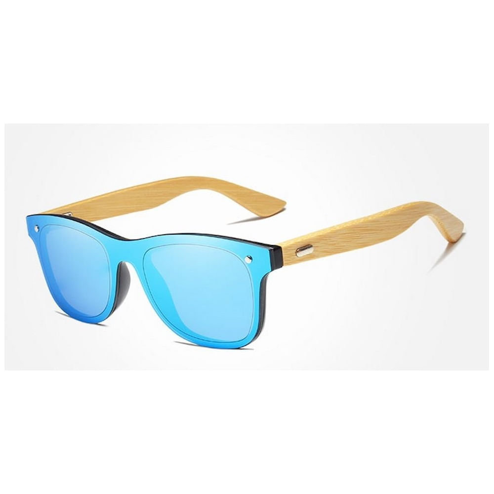 Lentes Espejo Polarking UV400 modelo Wayfarer Bamboo