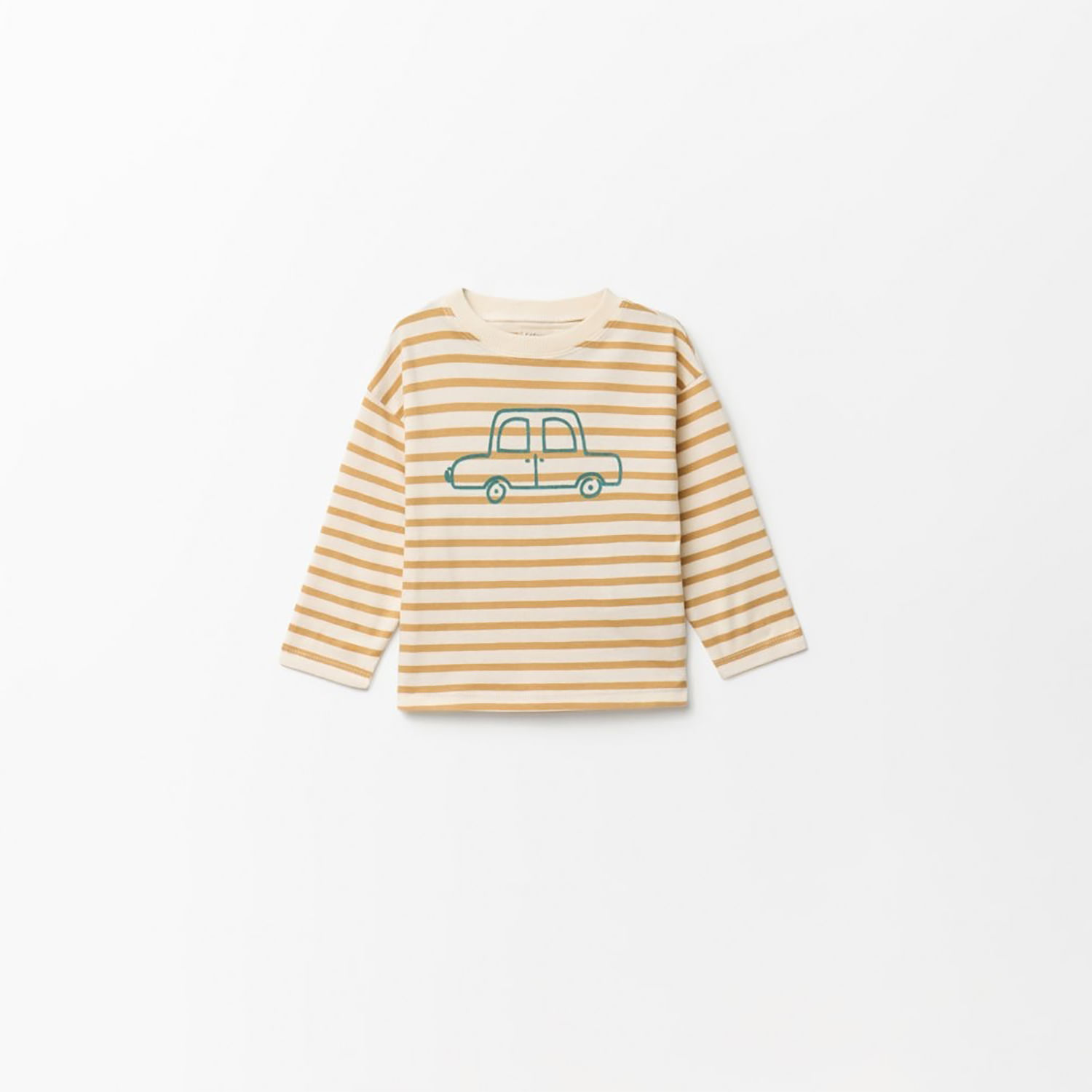 Polo Bebé Niño Sfera  Rayas Coche Mostaza