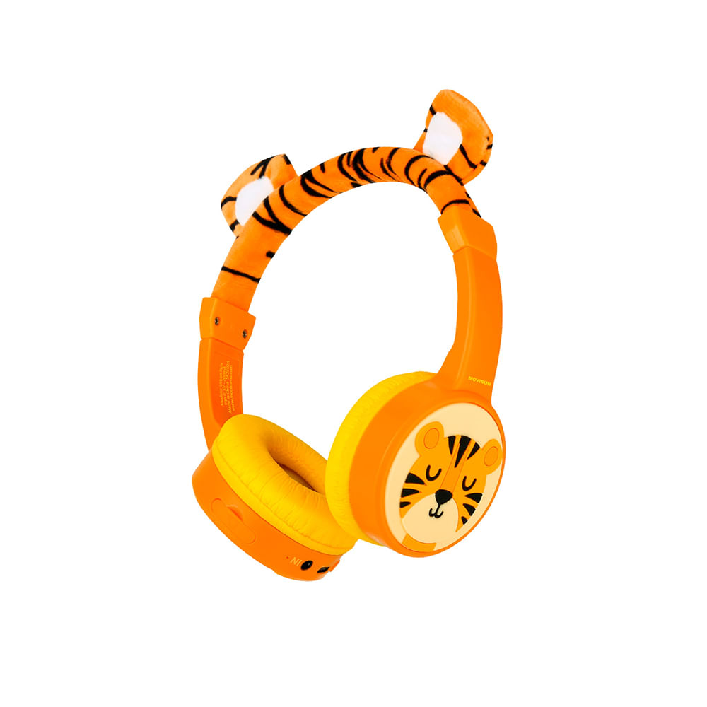 Audífonos Bluetooth para niños Movisun Urban Kids Tigre - Volumen Seguro