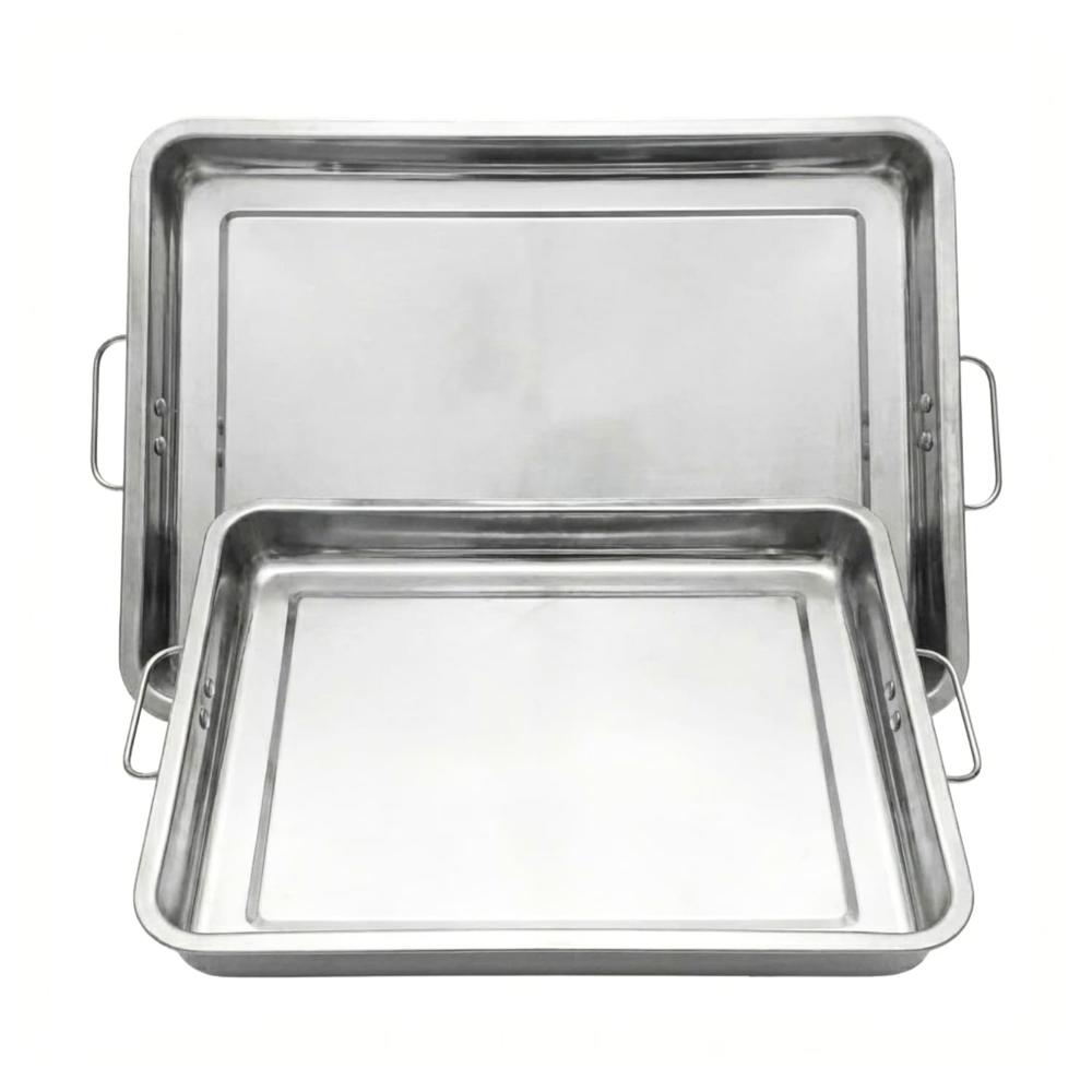 Bandejas de Acero Inoxidable para Horno y Cocina 2 piezas