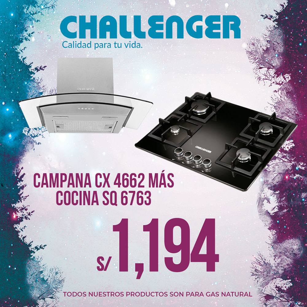 Cocina SQ 6763 Y Campana T Peninsula 60Cm Cx4662 Acero