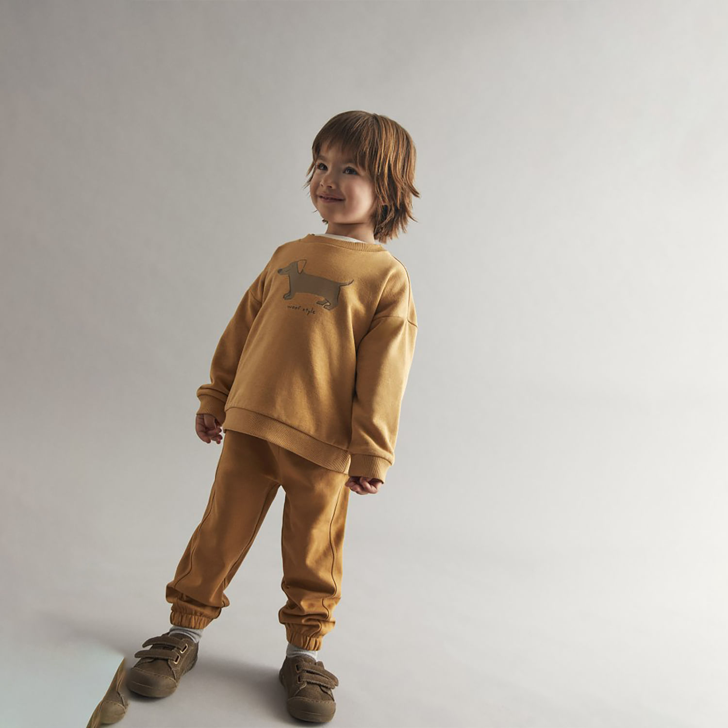 Polera Bebé Niño Sfera  Perro Salchicha  Mostaza