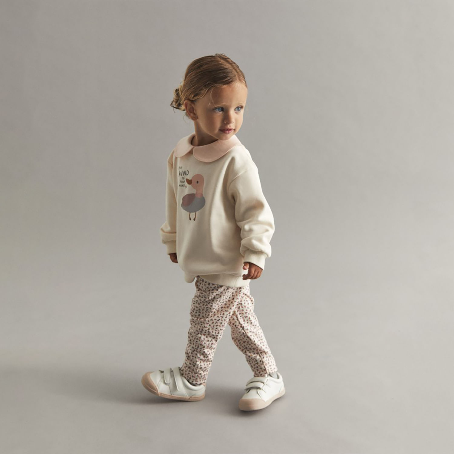 Pantalón Bebé Niña Sfera Ba Aop Marfil