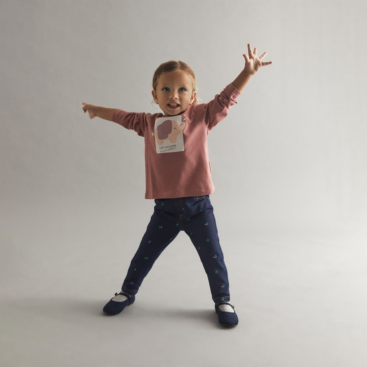 Polo Bebé Niña Sfera Elefante Palo Rosa Oscuro