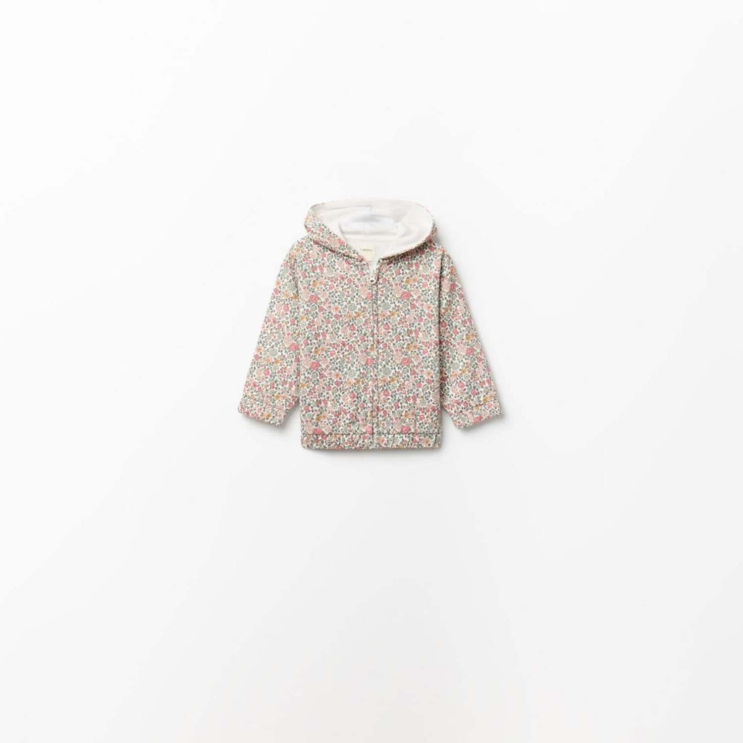 Polera Bebé Niña Sfera Ba Capucha Aop Marfil