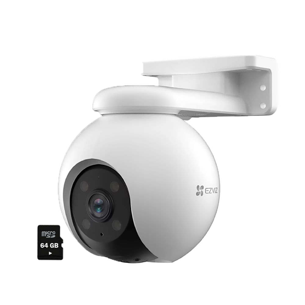 Cámara Wifi H8 PRO 3K 5MP Ezviz Exterior 360 Alarma Inteligente - SD 64GB Cámara Wifi H8 PRO 3K 5MP Ezviz Exterior 360 Alarma Inteligente - SD 64GB