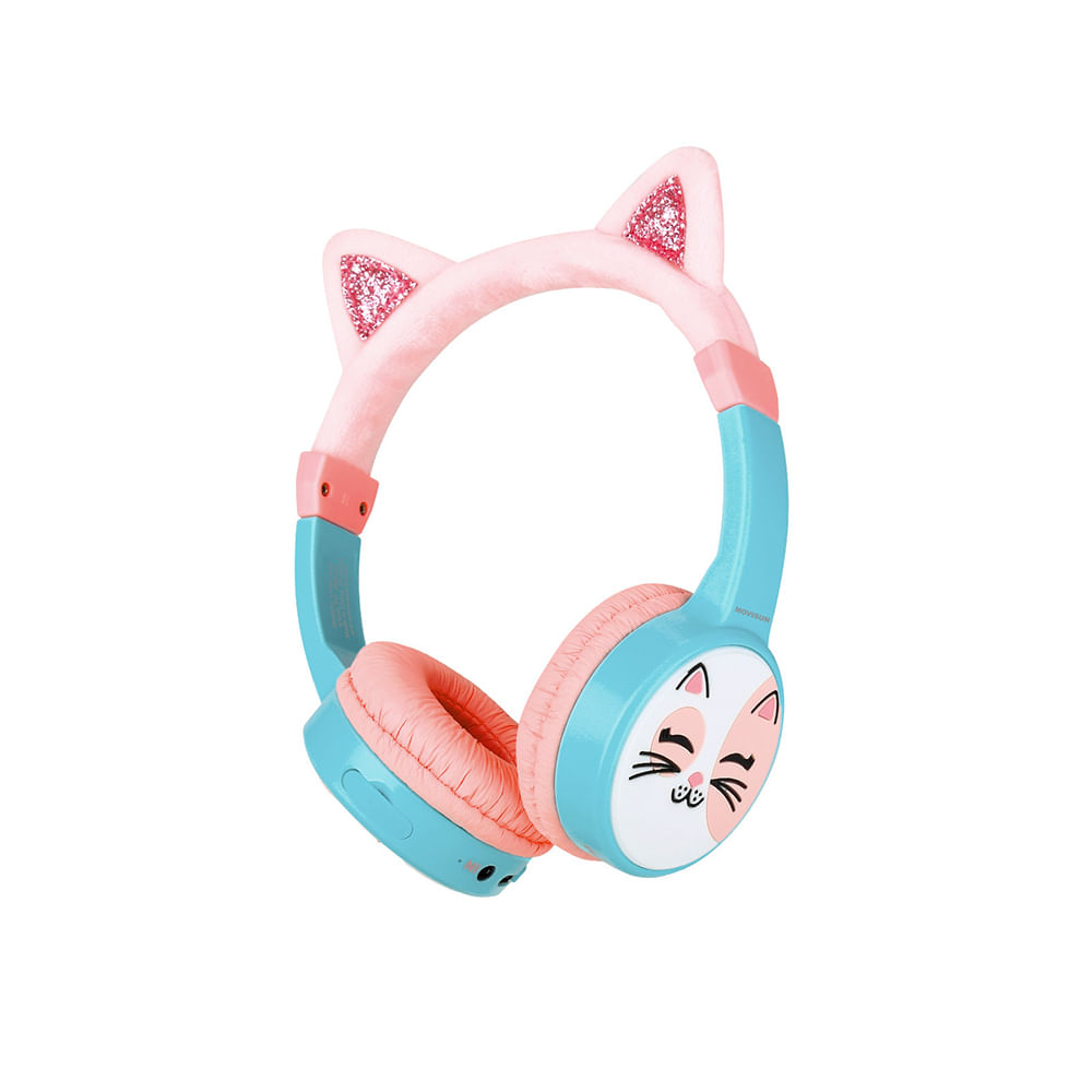 Audífonos Bluetooth para niños Movisun Urban Kids Gata - Volumen Seguro