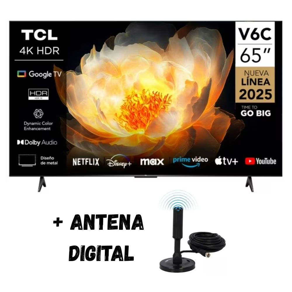 Televisor 65'' UHD 4K TCL 65V6C 2025 - ANT DIGITAL