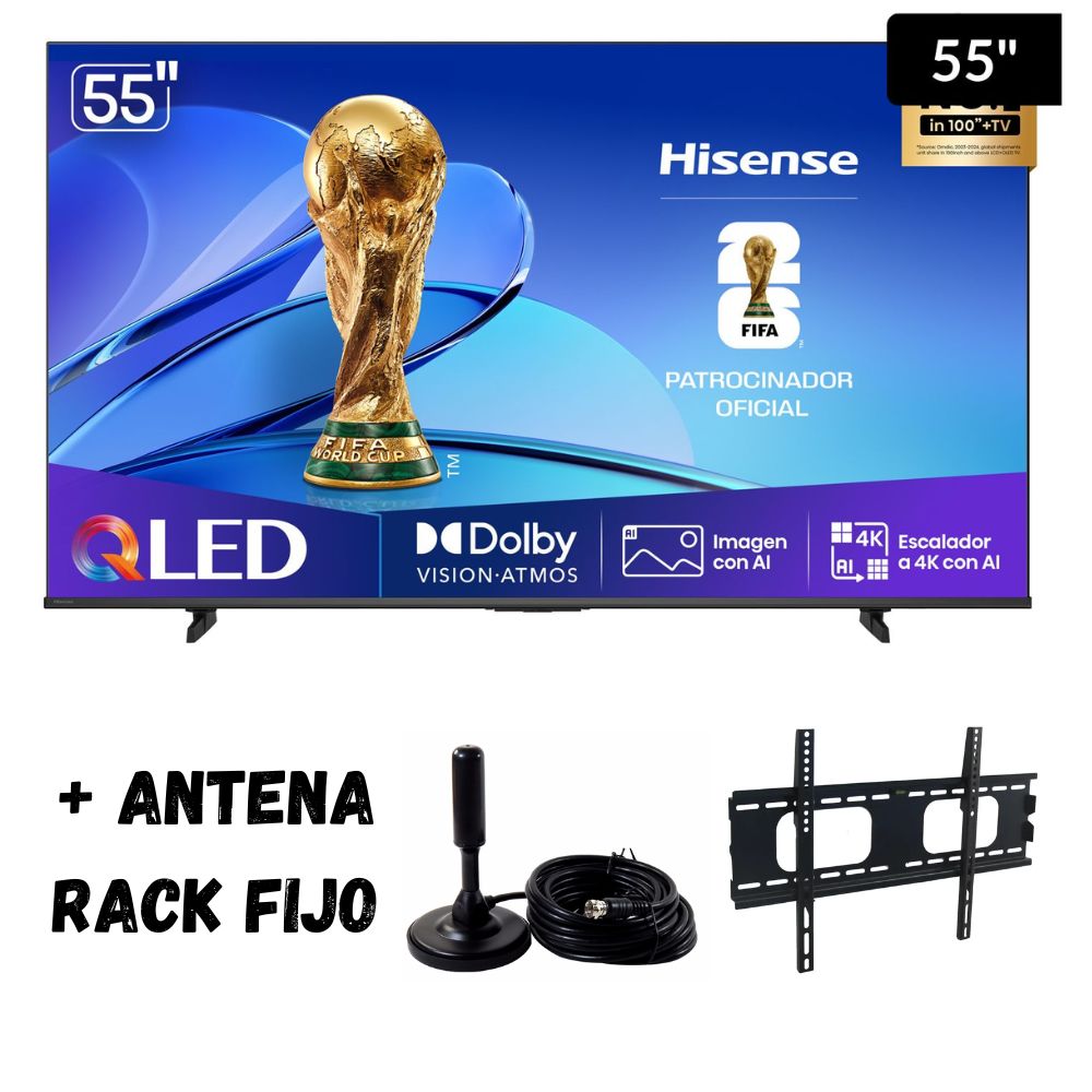 Televisor 55'' QLED HISENSE VIDAA 55Q6QV 2025  - ANT - RACK