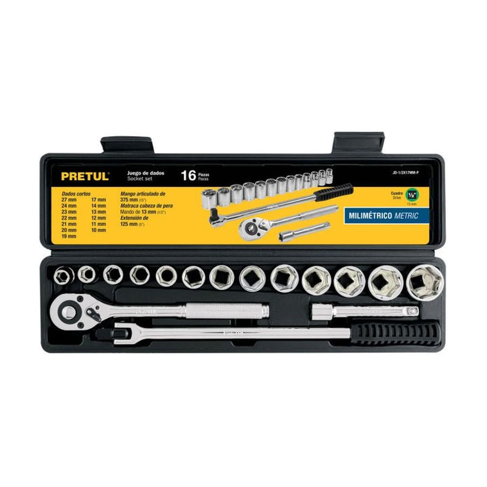 Juego de 16 herramientas 12 mm para mecánico Pretul - 21174
