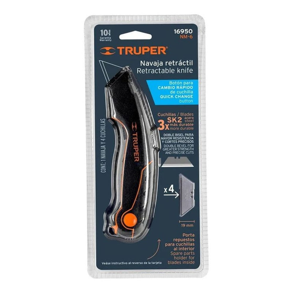 Navaja Retráctil 7 Pulgadas Cuerpo De Aluminio Truper-16950
