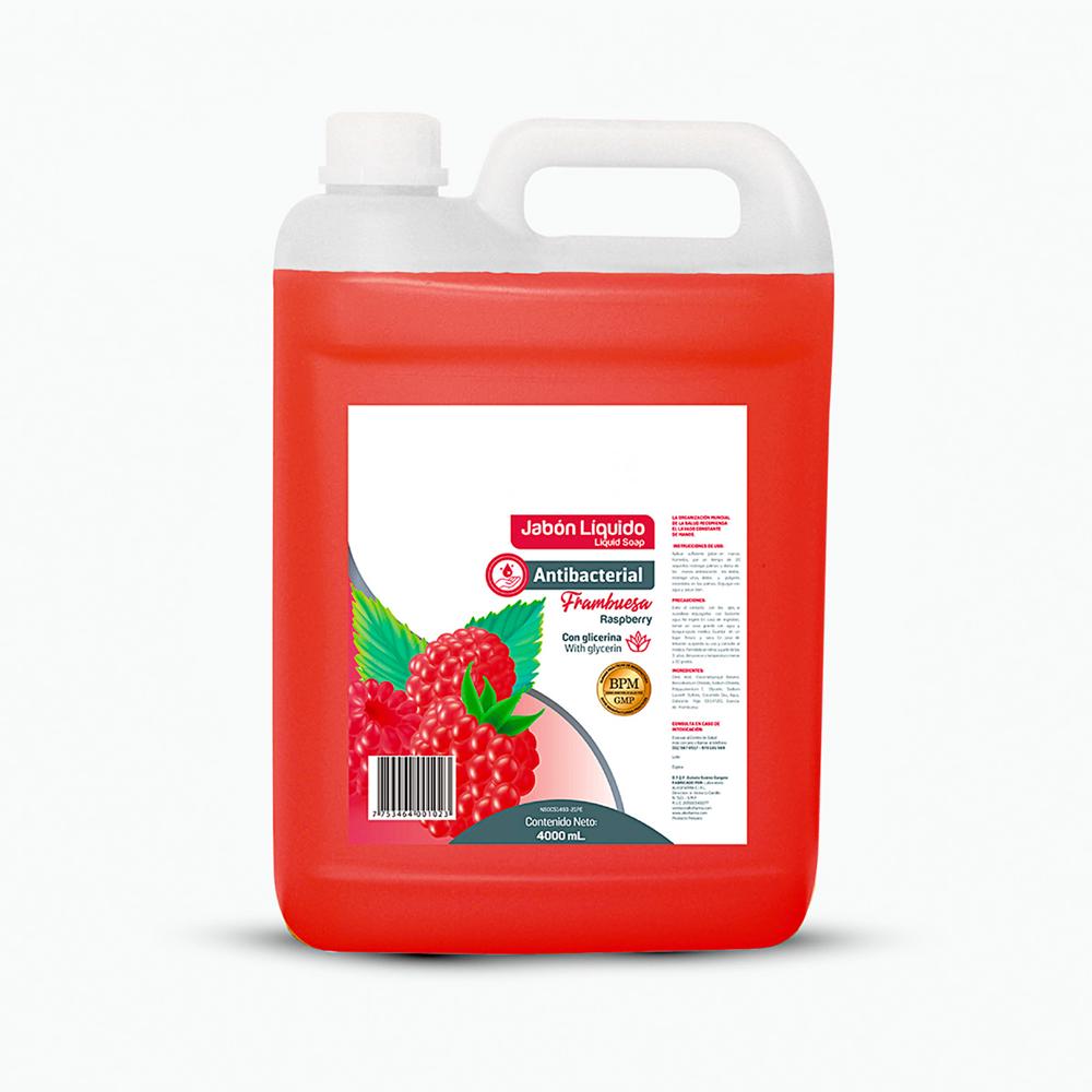 Jabón Líquido Antibacterial de 4000 ML Frambuesa