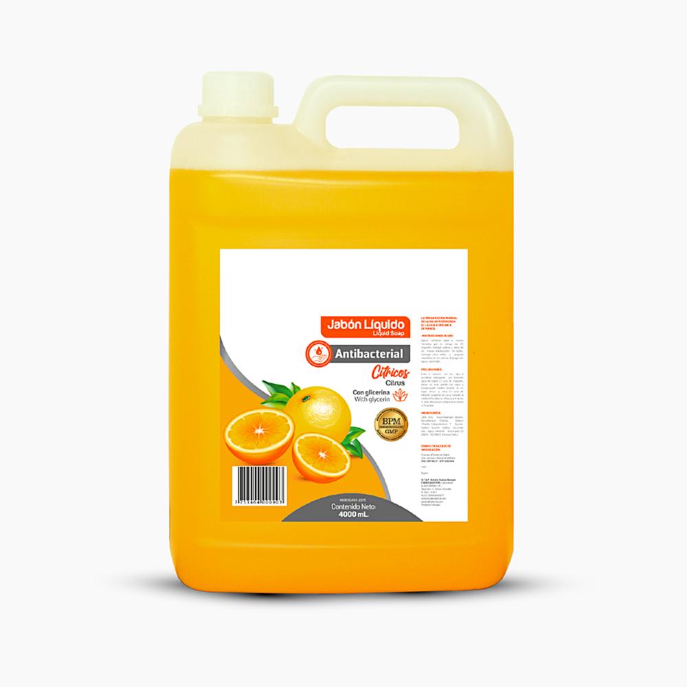 Jabón Líquido Antibacterial de 4000 ML Cítrico