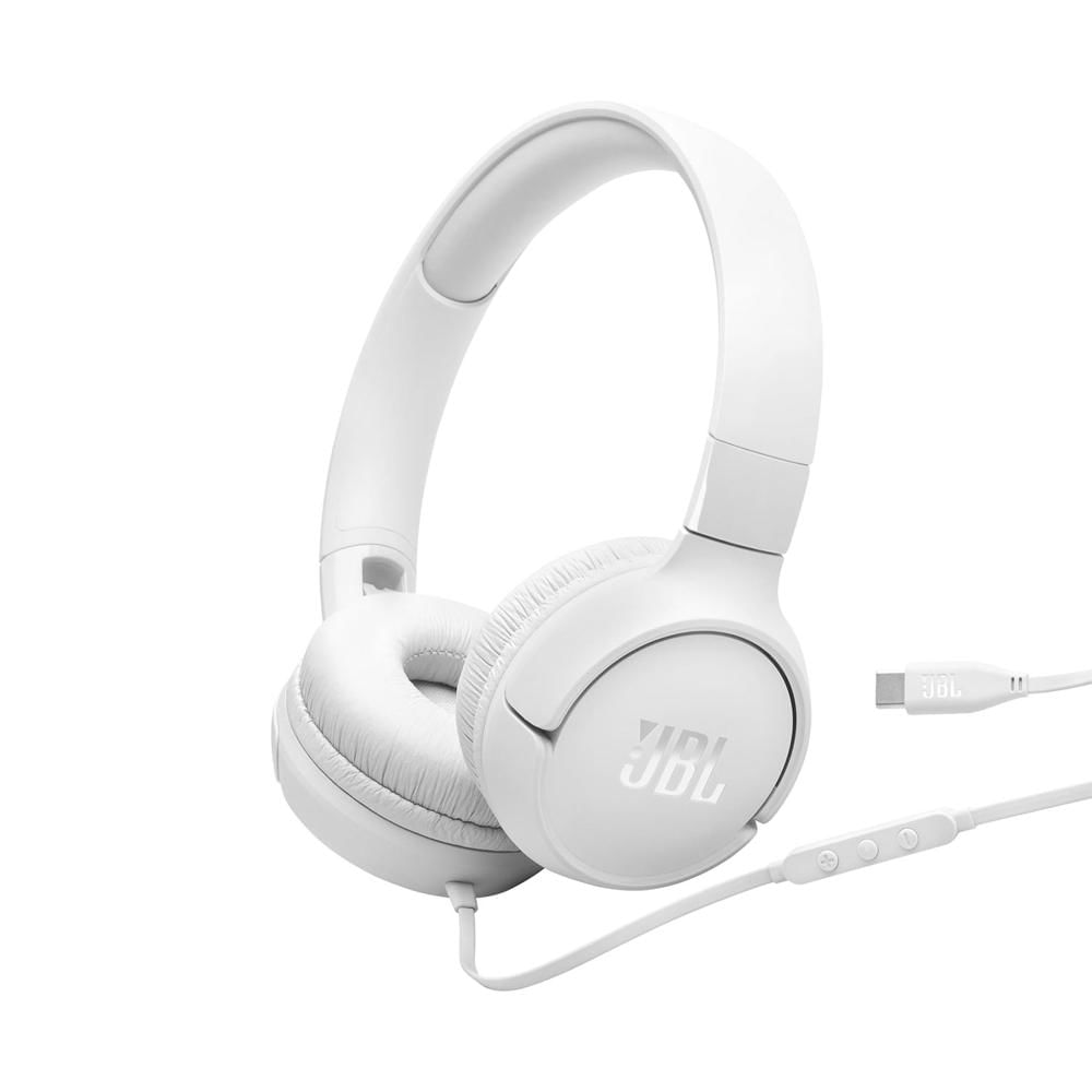 Audífono JBL Tune 520C Con Cable USB-C White