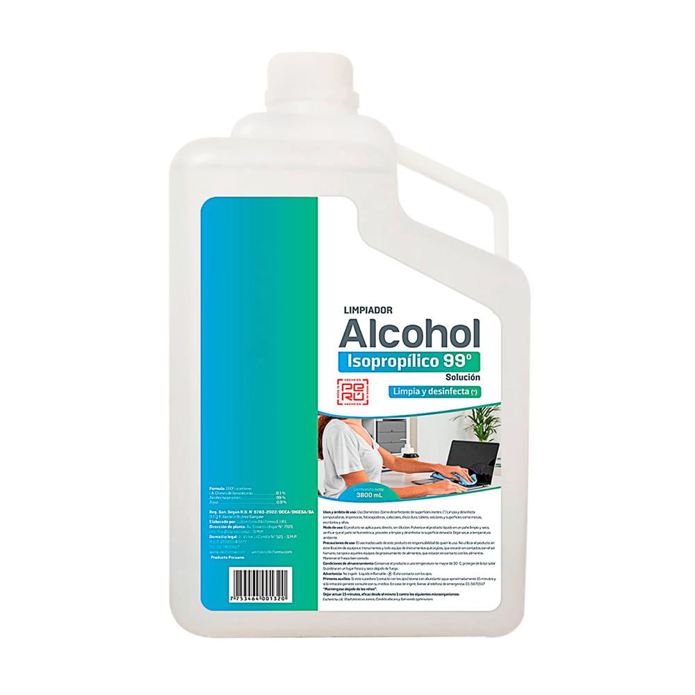 Alcohol Isopropílico 99° Galón de 3800 ML