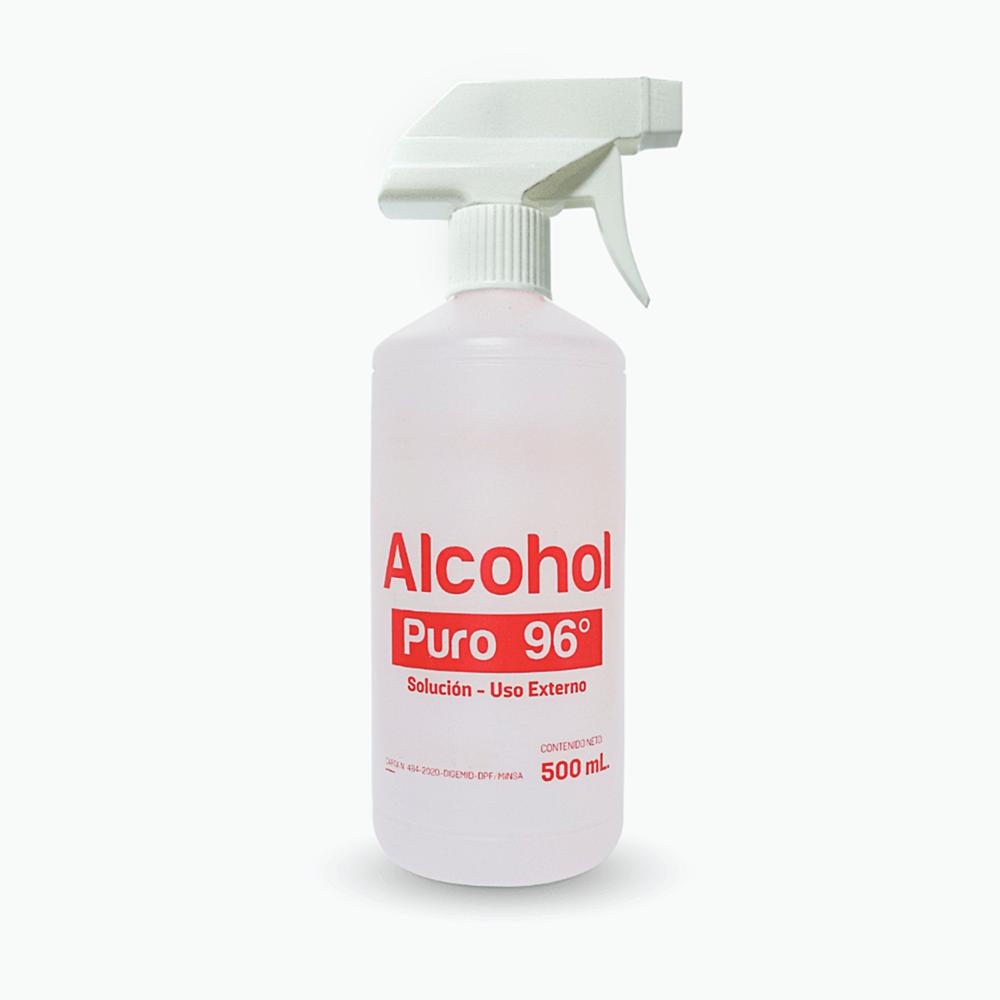 Alcohol Puro 96° con Atomizador de 500 ML