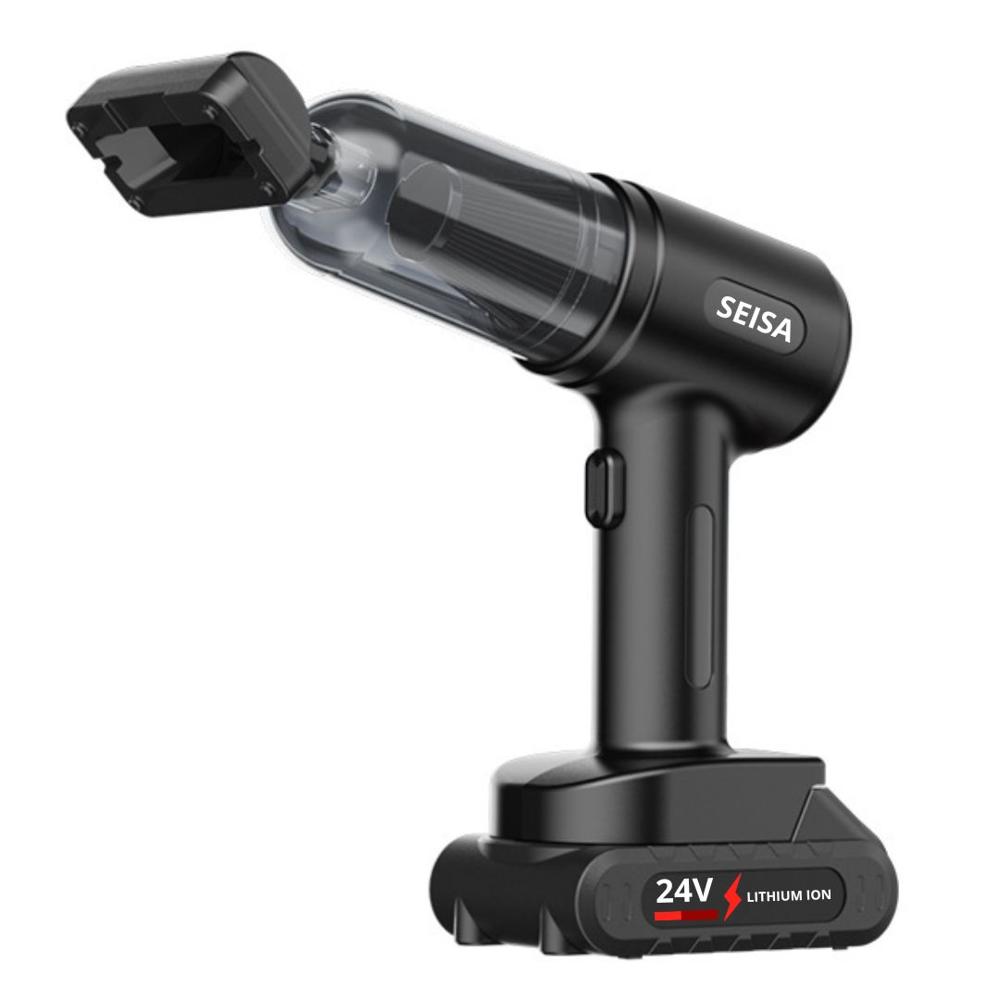 Aspiradora Inalámbrica 3 en 1 SEISA con Soplador, Succión Potente y Filtro HEPA Lavable para Auto