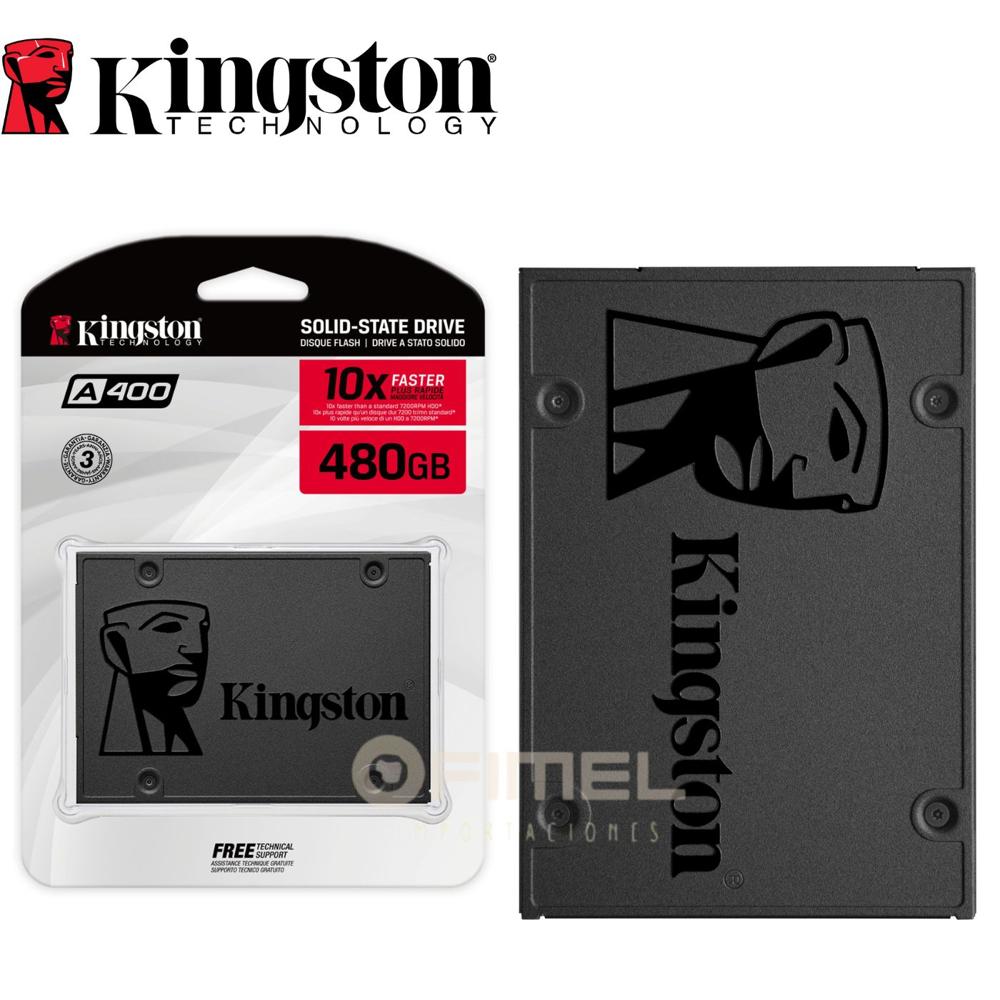 Unidad de Estado Solido Kingston A400. 480GB. SATA 6Gb-s. 2.5 pulgadas. 7mm