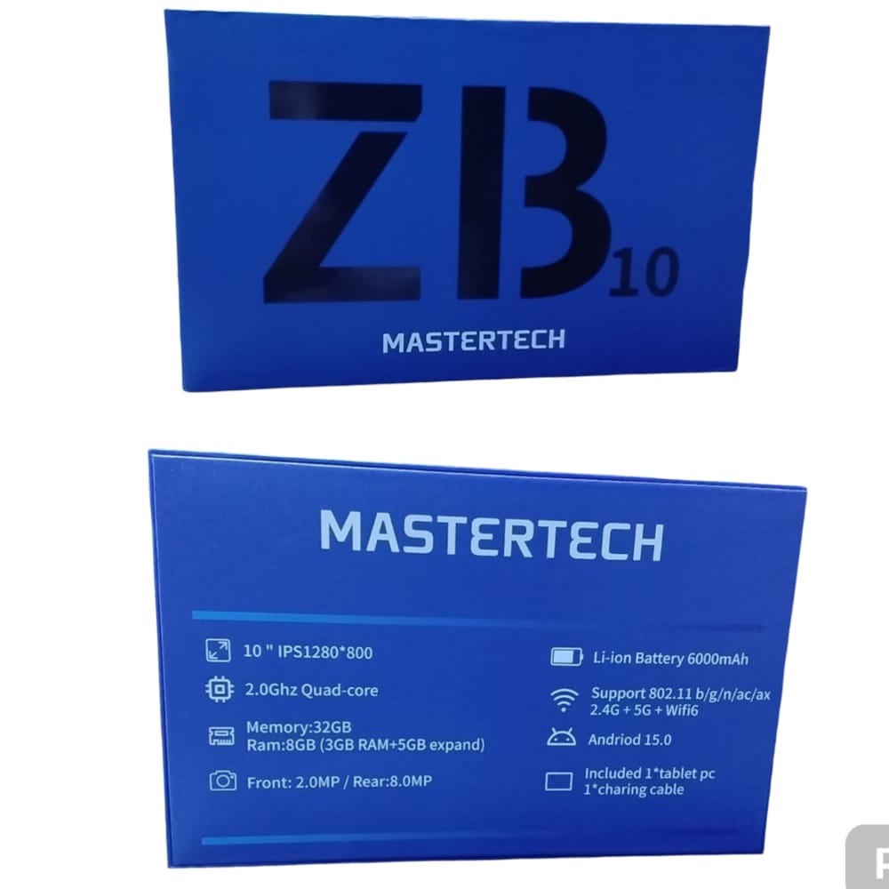 TABLET COLOR AZUL MARCA MASTERTECH MODELO ZB10 32GB WIFI 8GB DE RAM ...