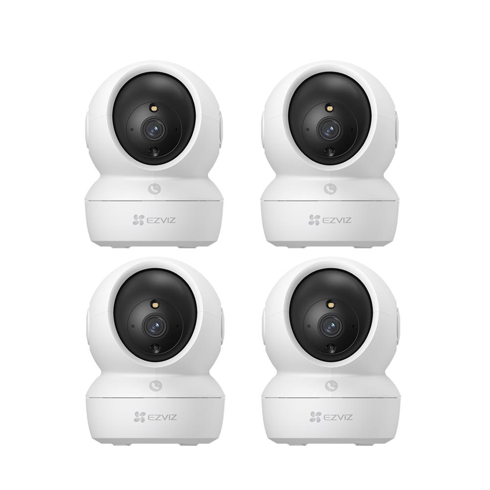 Kit 4 Cámaras Vigilancia Ezviz H6C PRO Full HD 2MP Audio Bidireccional Botón llamada