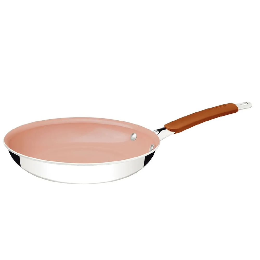 Sartén de Acero Inoxidable y Aluminio con Cerámica Romagna Marfil 25CM - 10145691