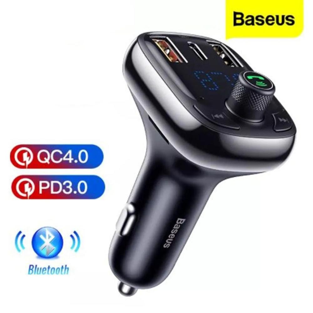 Baseus Sintonizador FM Type T Bluetooth Para Auto