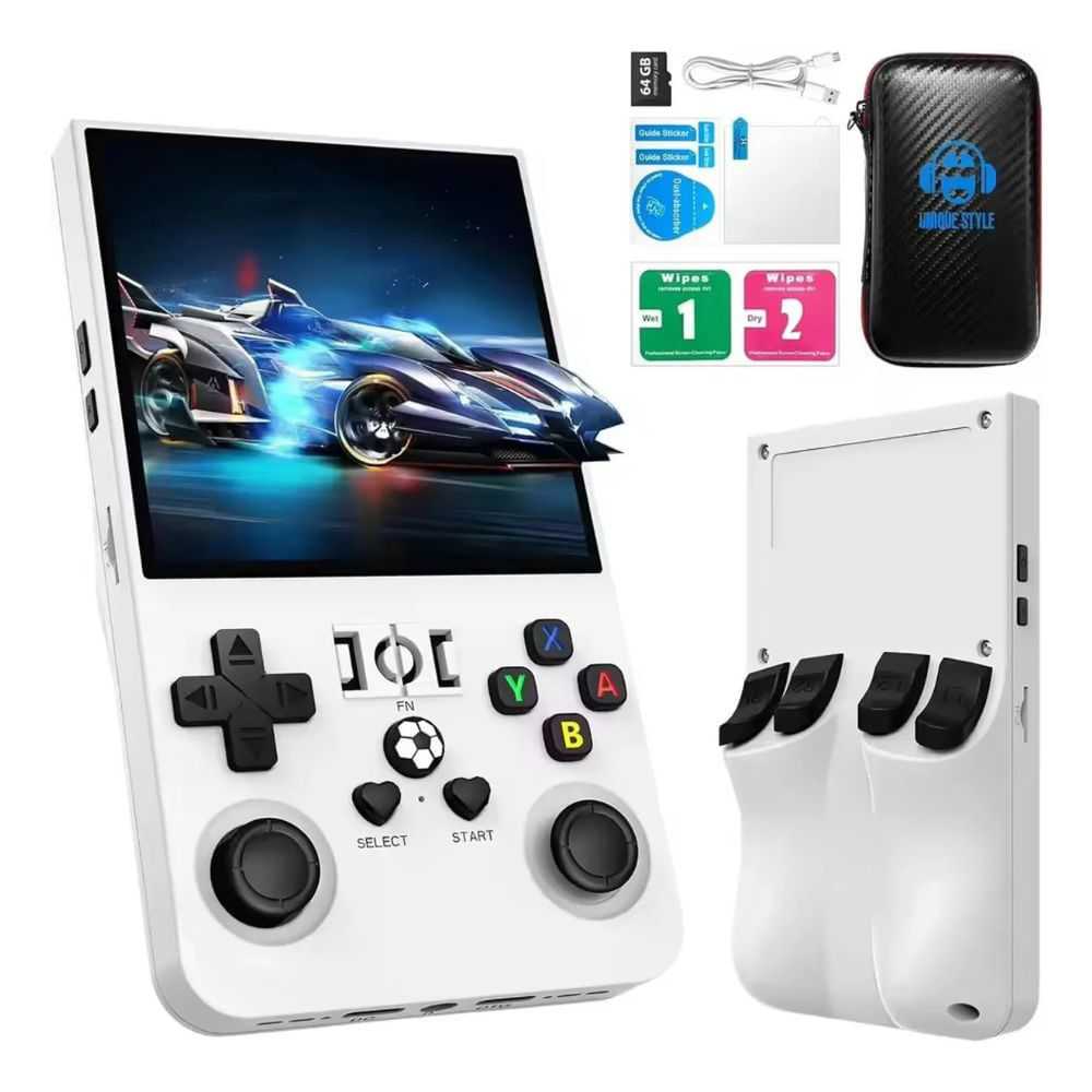 R36S MAX Pantalla IPS 4 pulg Blanco mas Estuche