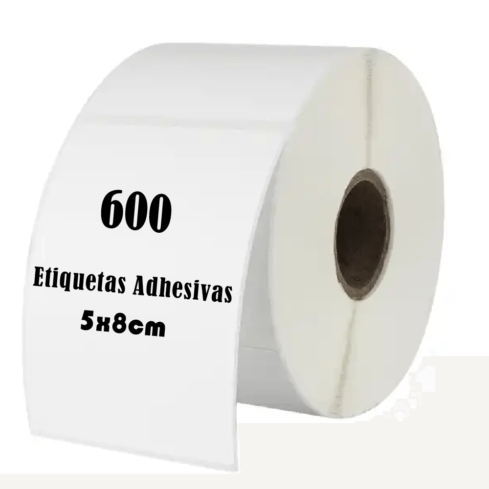 Rollo 600 Etiqueta Termica Adhesiva 5x8cm