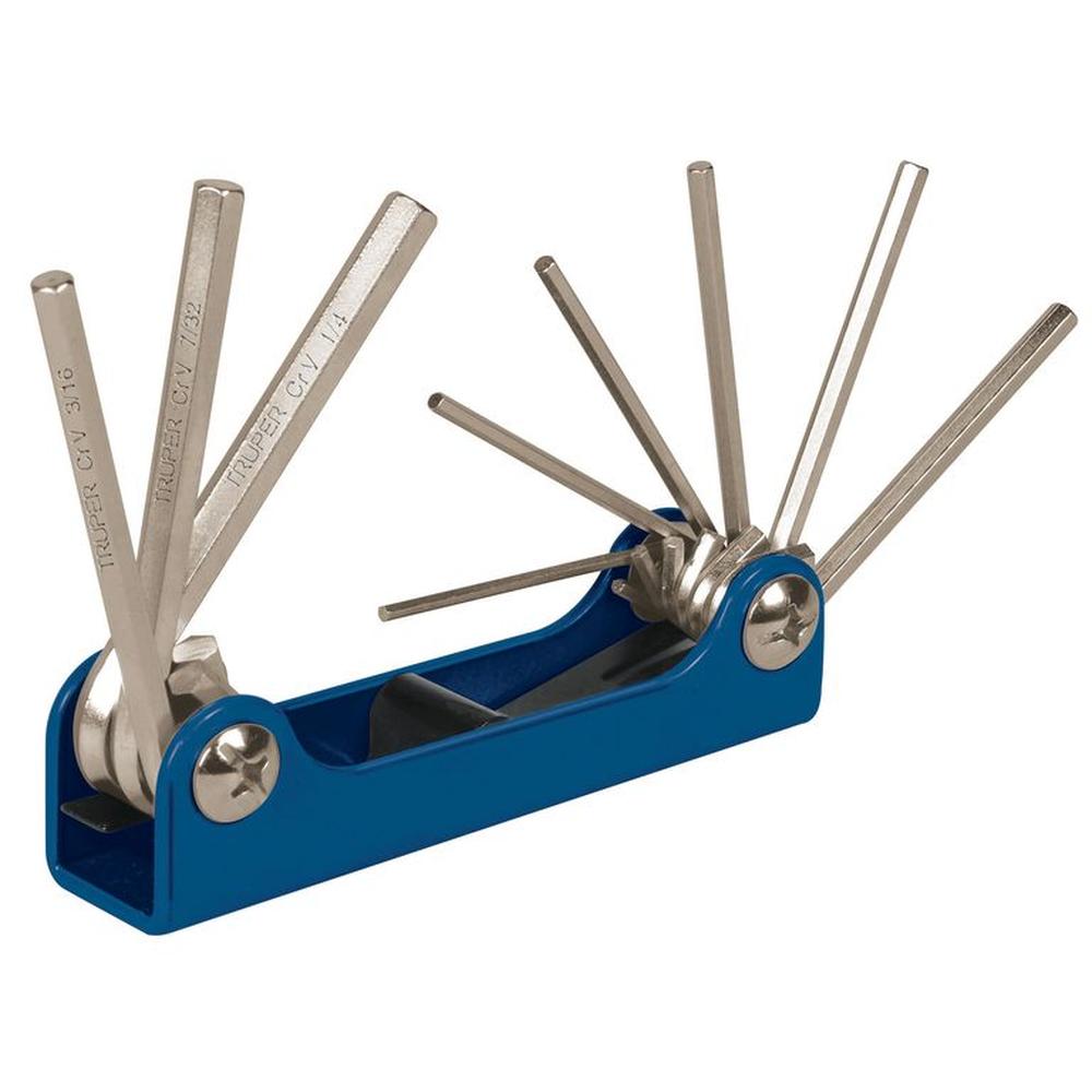 Jgo. Llaves Allen mm 9 pzas C/Estuche Truper 15563  -  Azul