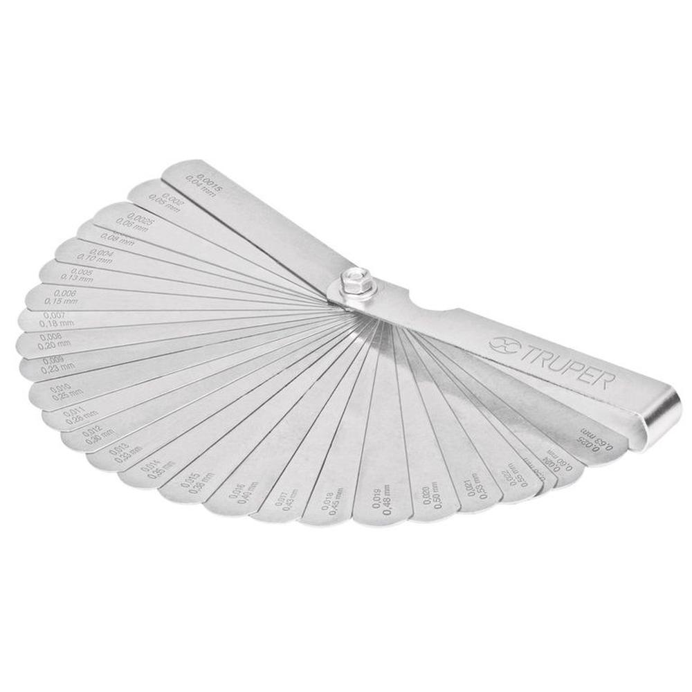 Calibrador Gauge Truper 14396 de 26 hojas - Gris