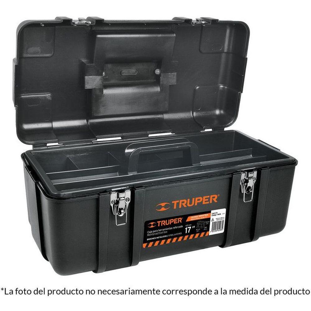 Caja de Herramientas Truper 17"" Polipropileno 19656 - Negra