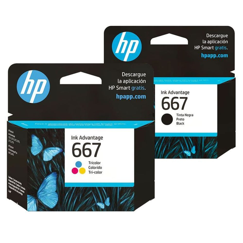 TINTA HP 667 PACK NEGRO Y TRICOLOR