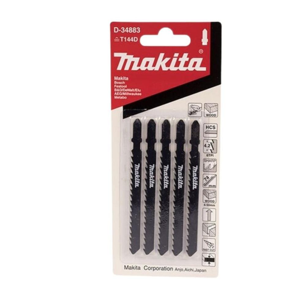 Sierra Para Calar Tipo ""T"" P/Madera x 5 pz Makita D-34883  -  Negro
