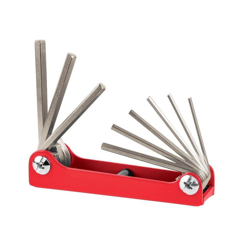 Jgo. Llaves Allen pulg 9 pzas C/Estuche Truper 15566  -  Rojo