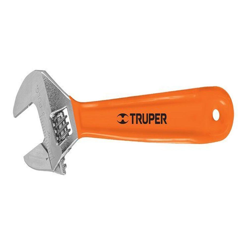 Llave Francesa 10"" con Mango GRIP Truper 15511 - Naranja