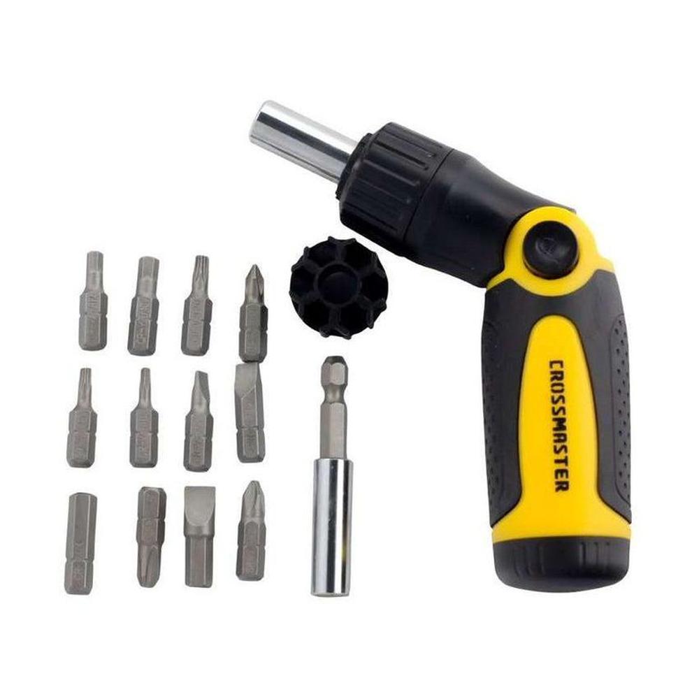 Desarmador Plegable 14 en 1 Crossmaster 9940976 - Amarillo