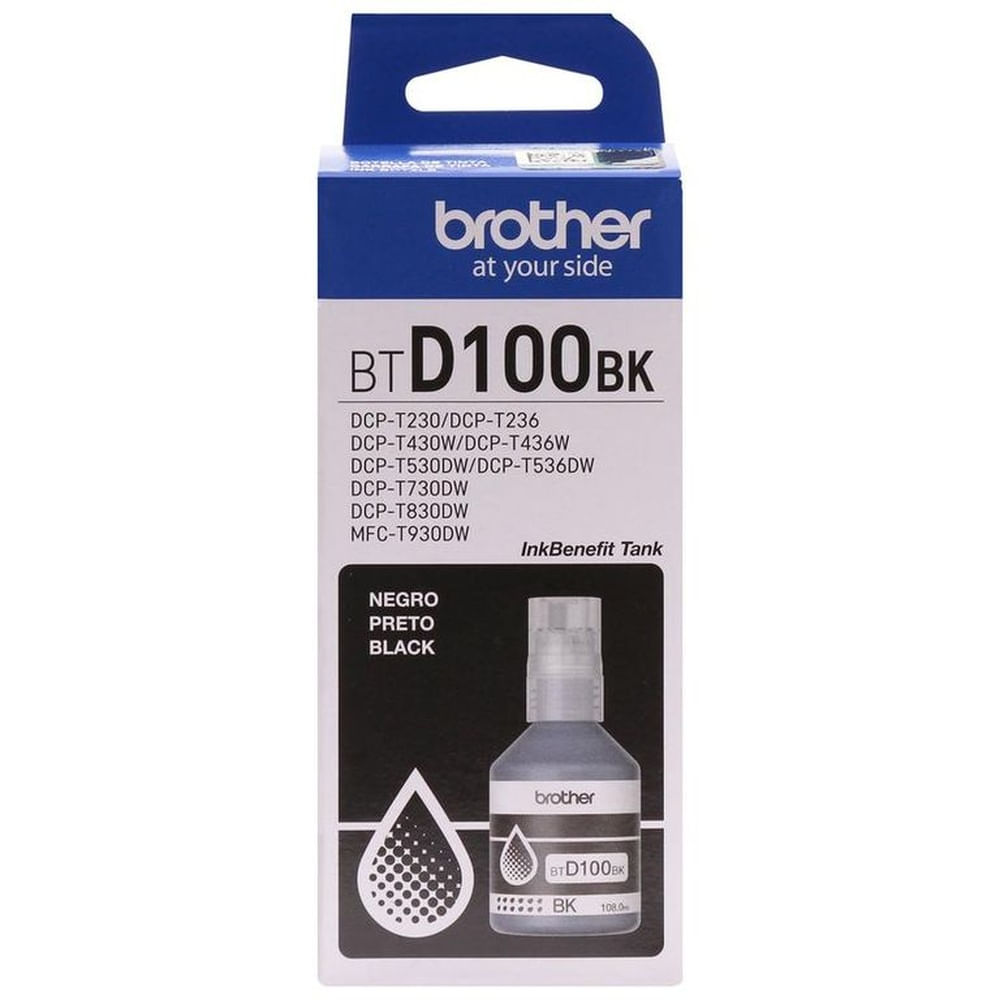 TINTA BROTHER BTD100BK BLACK DCP-T230430W436W