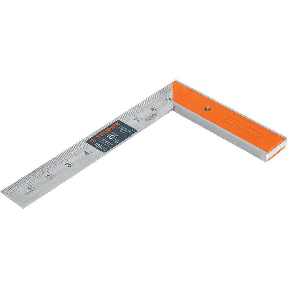 Escuadra Para Carpintero Ac. Inox. 12"" Truper 14376 - Naranja  /  Gris