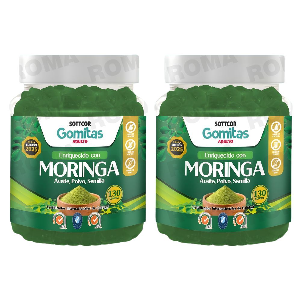 PACK 2 GOMITAS DE MORINGA 130UND SOTTCOR