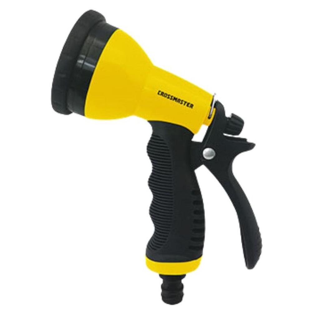 Pistola de Riego Plastica 9 funciones 9937916 Crossmaster - Amarilla