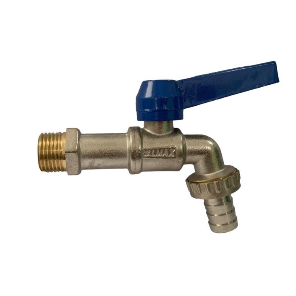 Llave Esférica Para Jardín 1/2"" Pesada Valmax - Gris  Azul