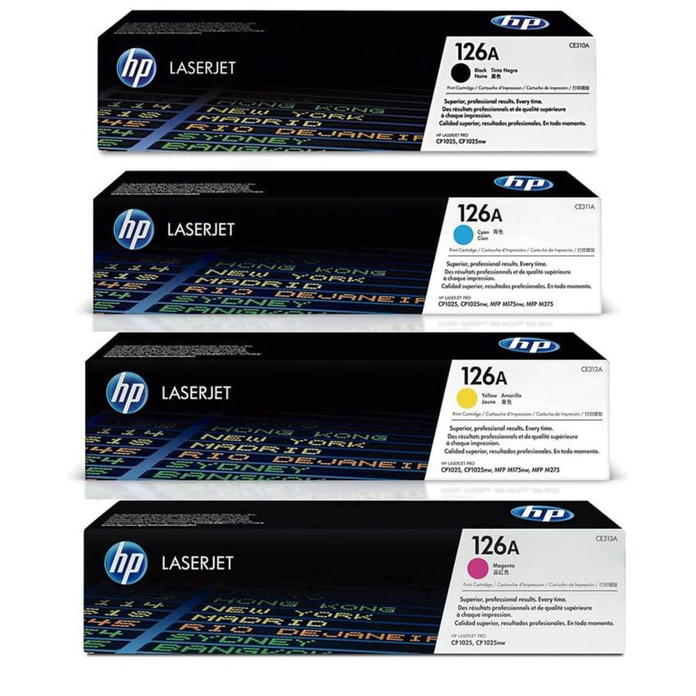 TONER HP 126A PACK COMPLETO CP1025 ORIGINAL
