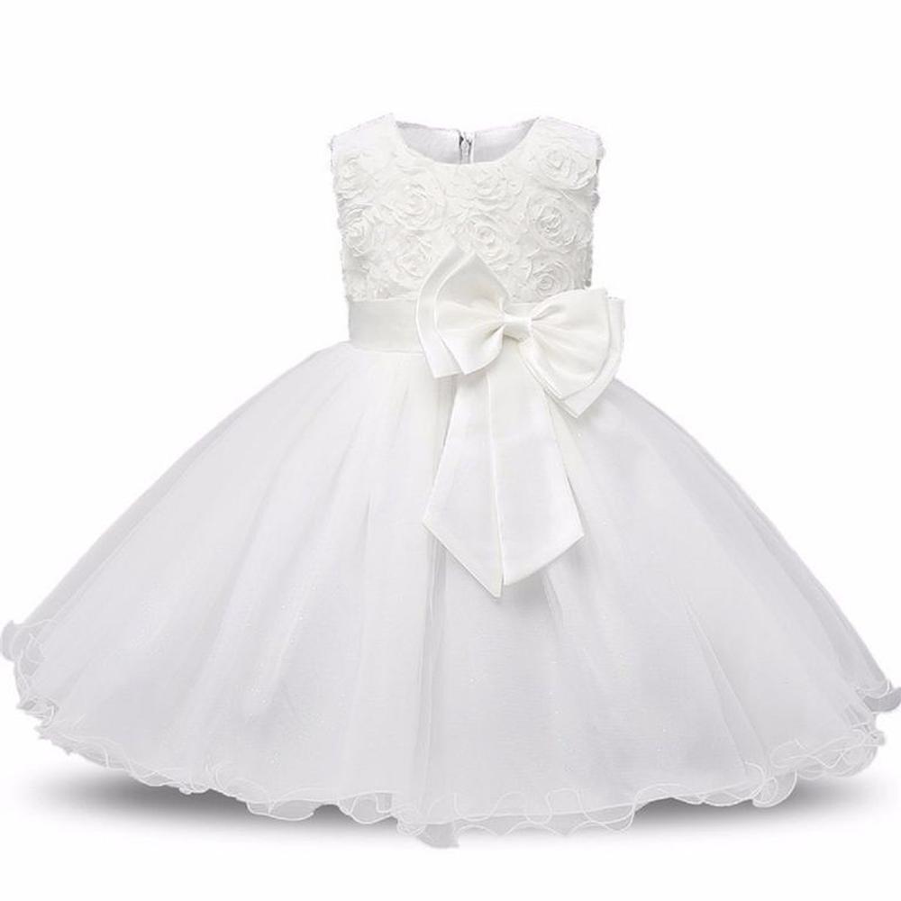 Vestido Niña Blanco Little Girl White - Genieka