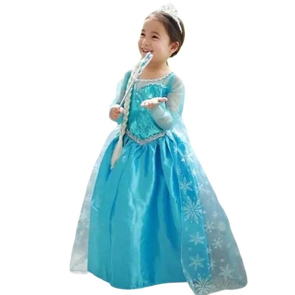 Vestido Niña Princesa Celeste Bebé Cumpleaños Fiesta Navidad Genieka
