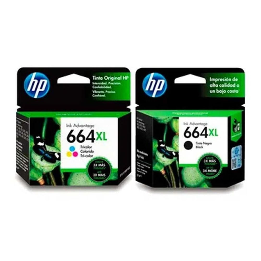 TINTA HP 664XL PACK COMPLETO NEGRO Y TRICOLOR