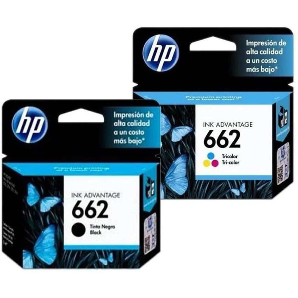 TINTA HP 662 PACK NEGRO Y TRICOLOR